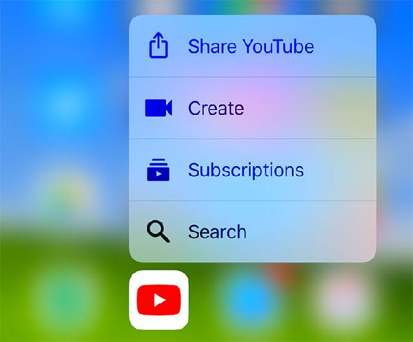 App iOS 3D Touch