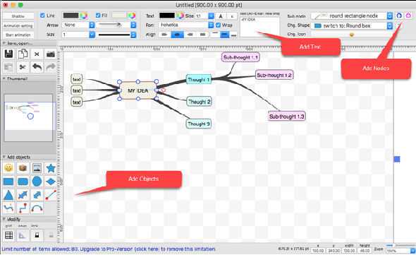 Carte mentale Mac SimpleMindMap