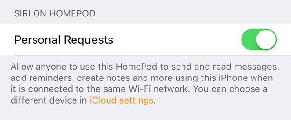 HomePod Demandes personnelles