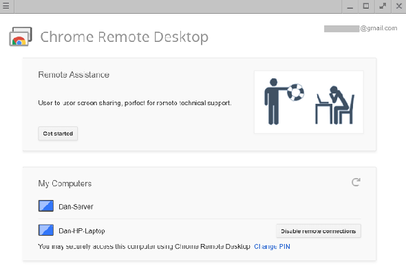 liste de machines de bureau à distance google