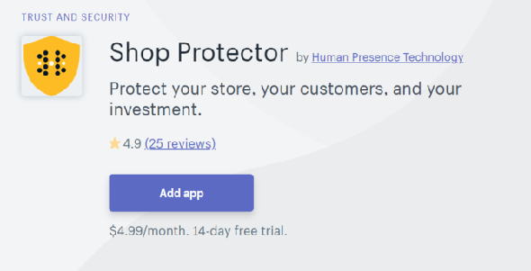 Shop Protector - Application de sécurité Shopify
