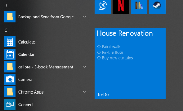 microsoft todo live tile