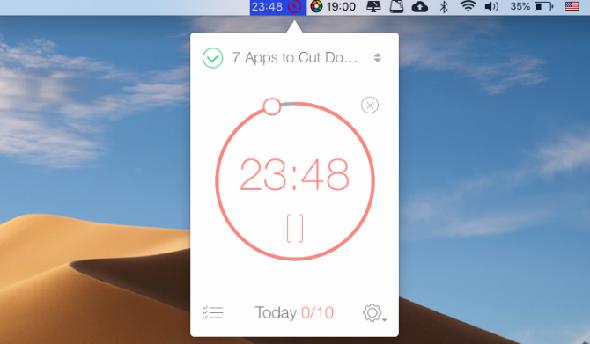 Be Focused, une minuterie Pomodoro pour Mac