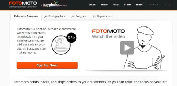 Fotomoto Vendre des photos en ligne