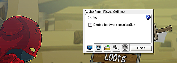 Accélération matérielle de Flash Player