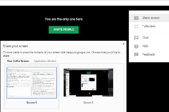 comment utiliser Google Hangouts Share Screen