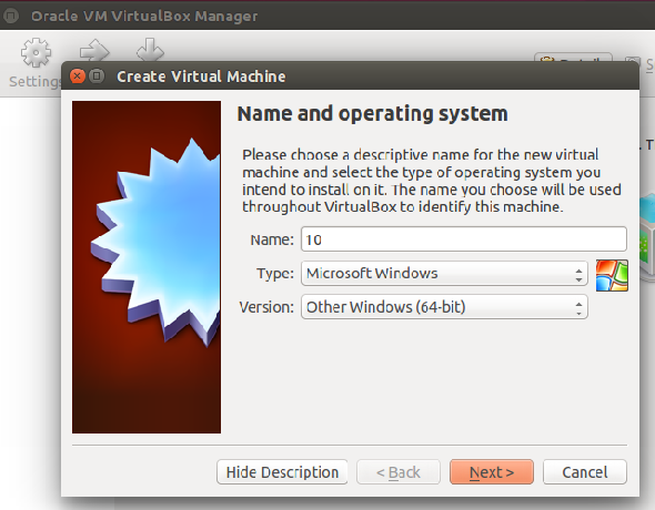 VirtualBox Créer une machine virtuelle