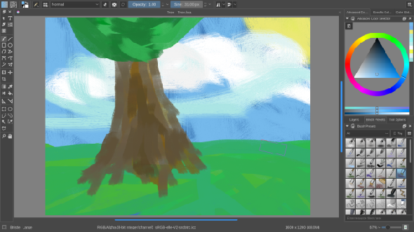 Application de peinture Krita pour le bureau KDE Plasma