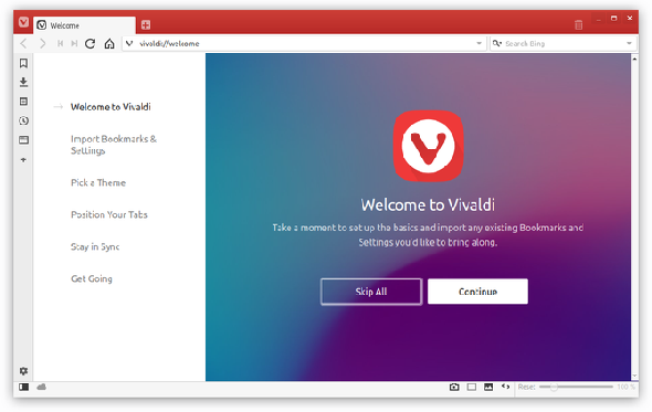 Navigateur Web Vivaldi sur Linux