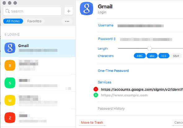 Aperçu du gestionnaire de mots de passe sur Mac