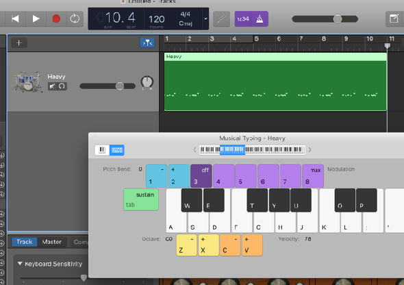 Piste de batterie dans GarageBand