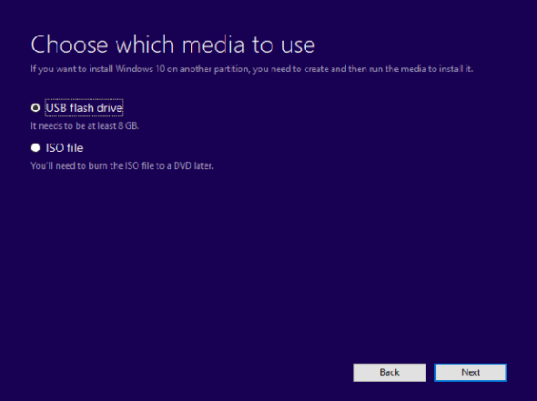 Créer un lecteur USB Windows 10 amorçable