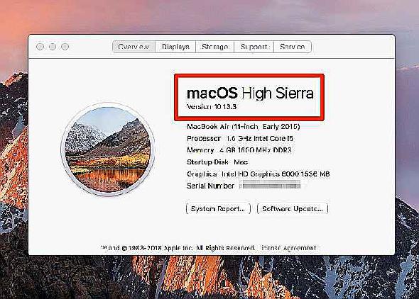 os version mac